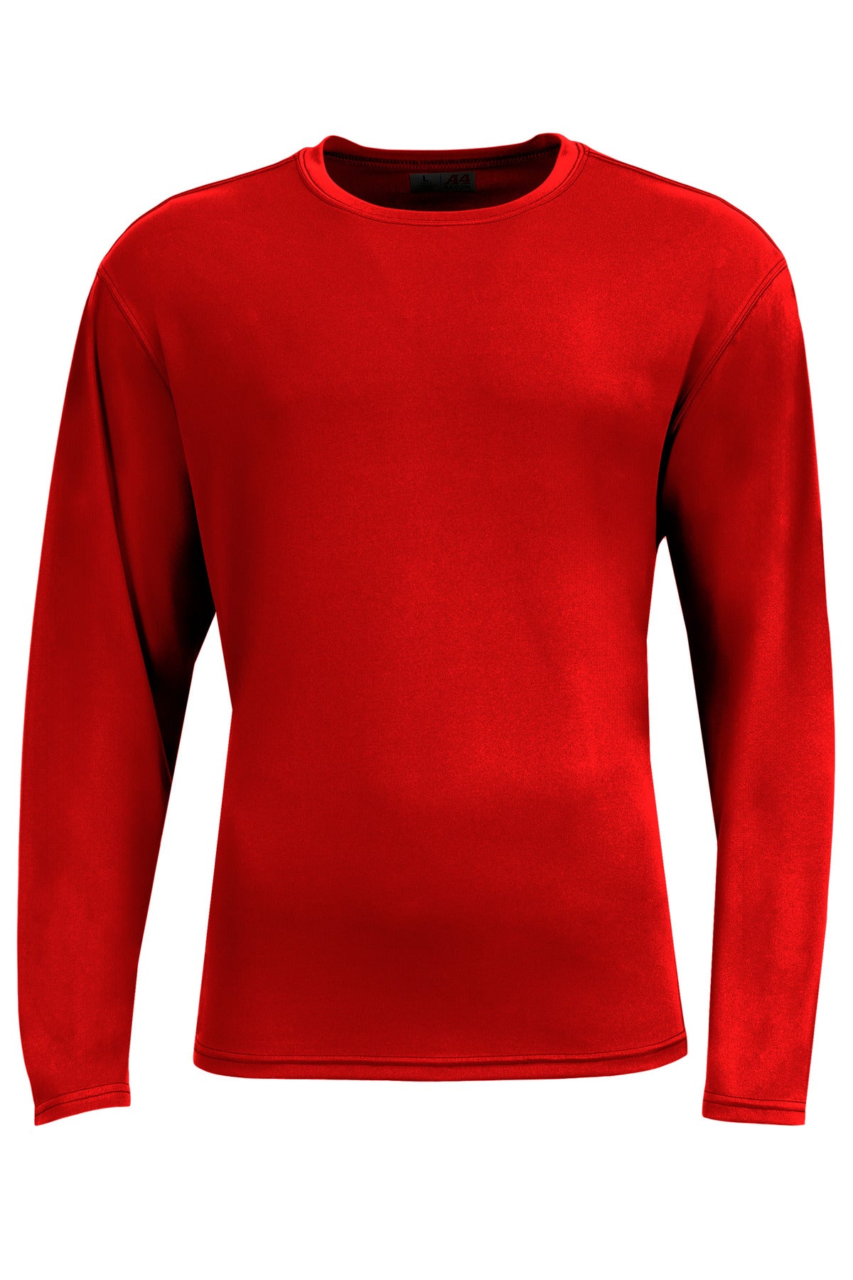 A4 AirFlex Long Sleeve Tee - Scarlet - flat front