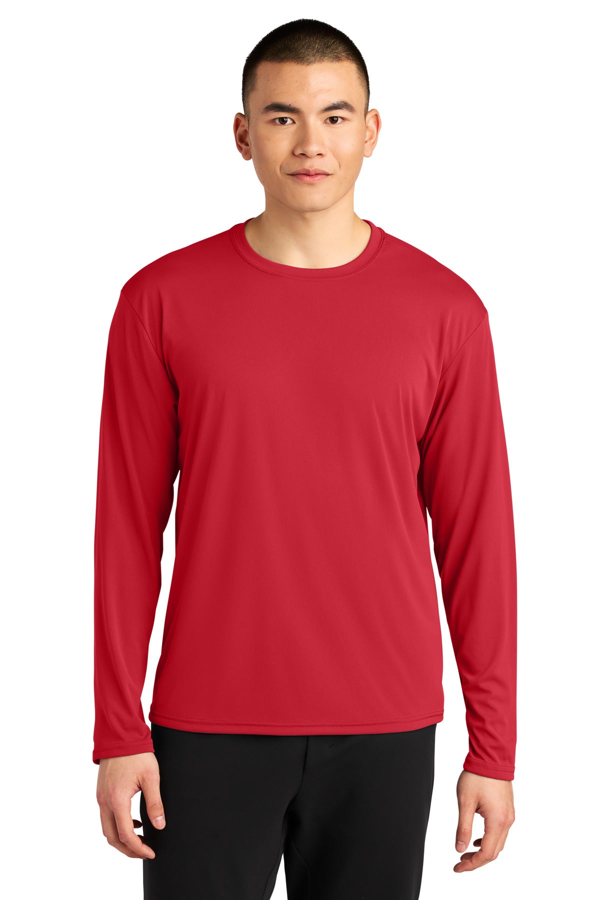 A4 AirFlex Long Sleeve Tee - Scarlet - front