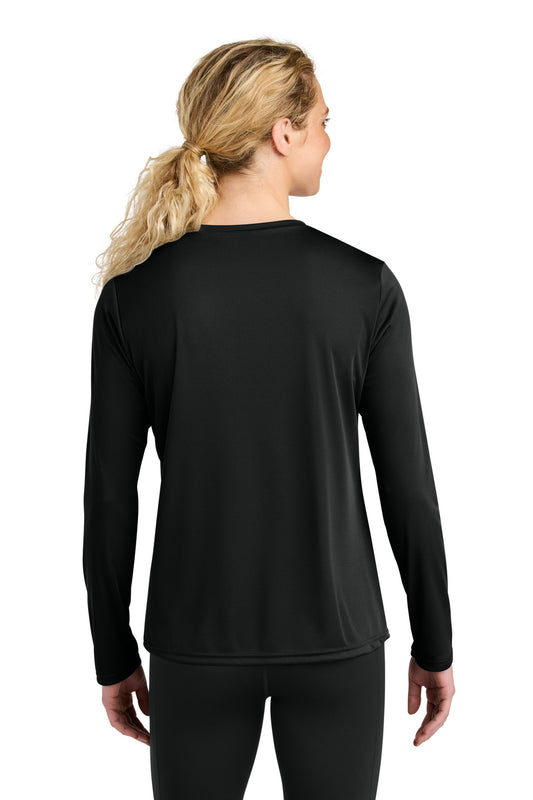 A4 Women's Cooling Performance Long Sleeve Tee - Black - back