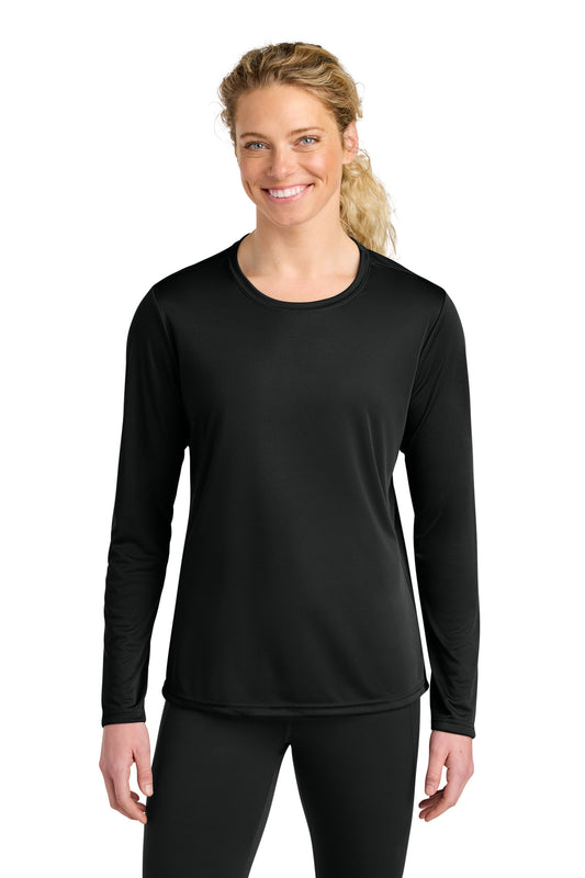 A4 Women's Cooling Performance Long Sleeve Tee - Black - front
