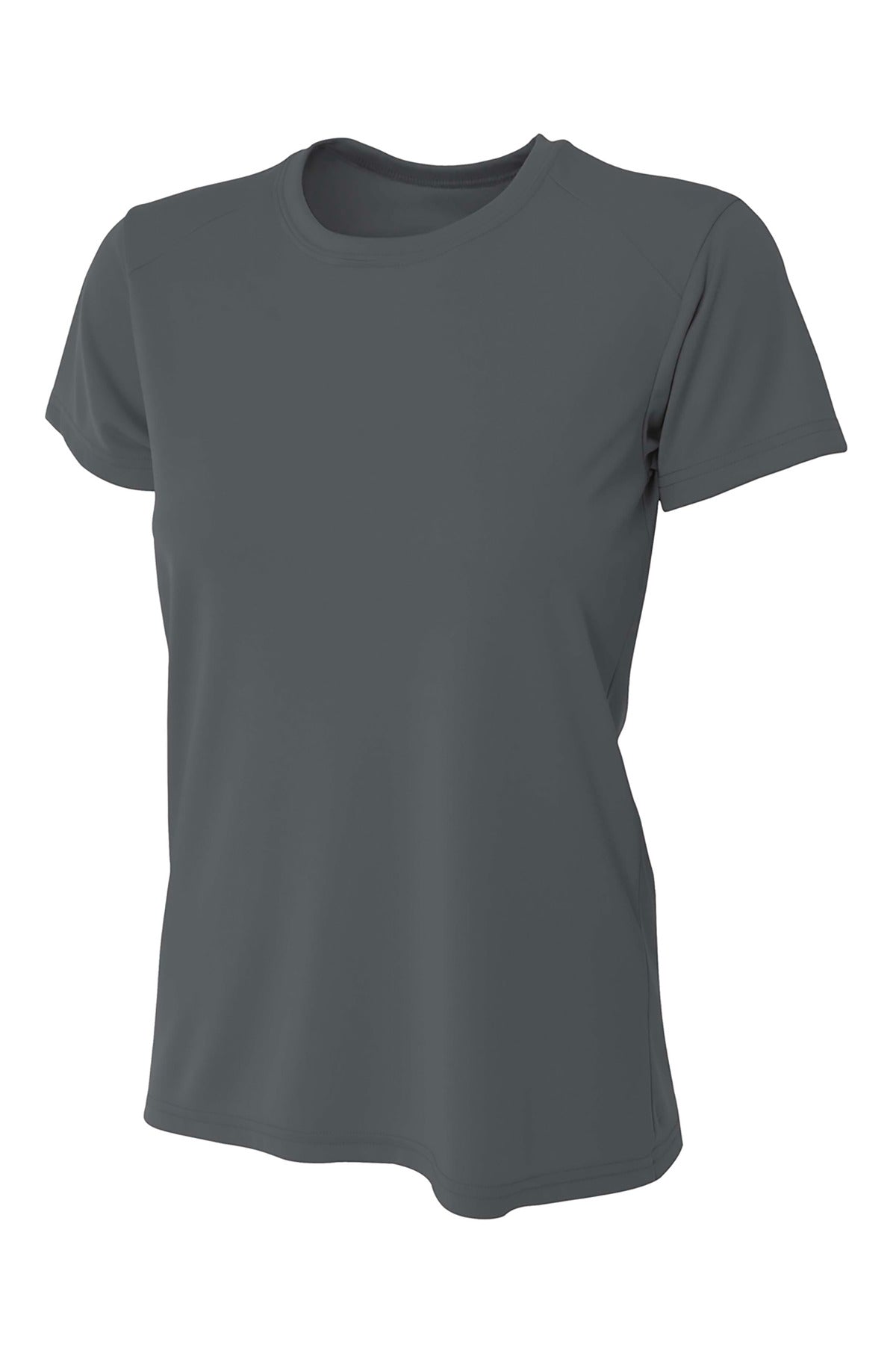 A4 Women's Cooling Performance Short Sleeve Tee - Graphite - flat front