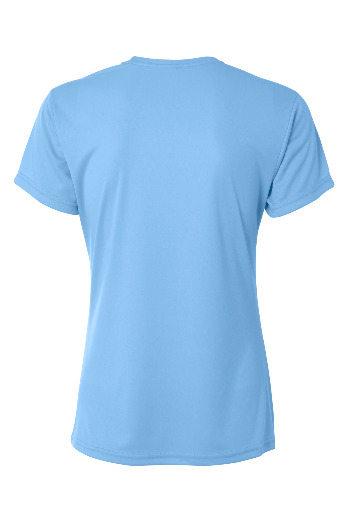 A4 Women's Cooling Performance Short Sleeve Tee - Light Blue - flat back