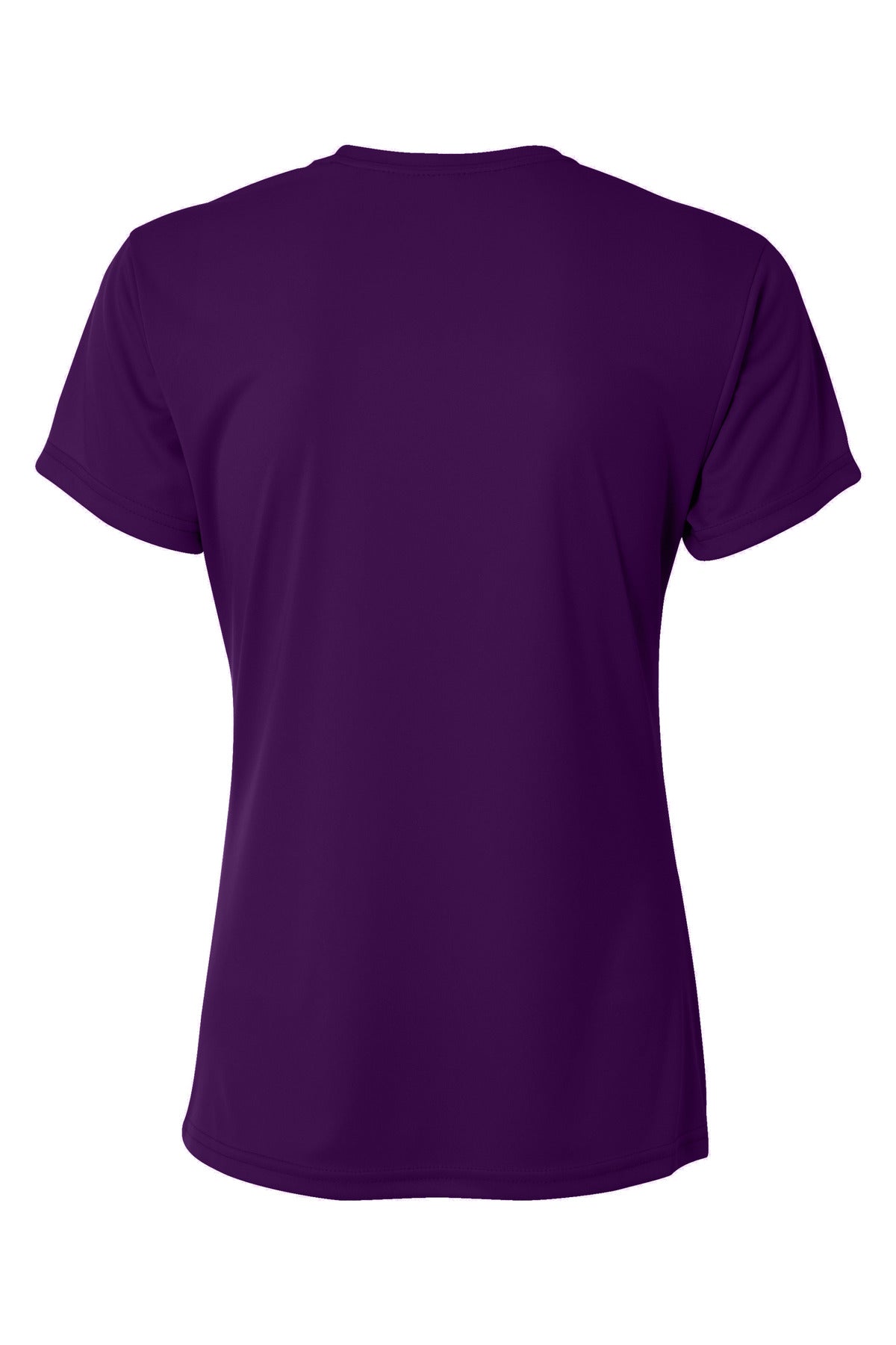 A4 Women's Cooling Performance Short Sleeve Tee - Purple - flat back