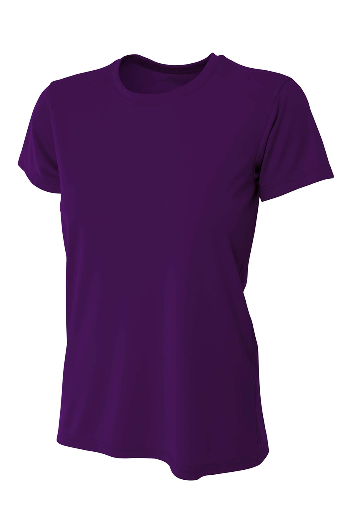A4 Women's Cooling Performance Short Sleeve Tee - Purple - flat front