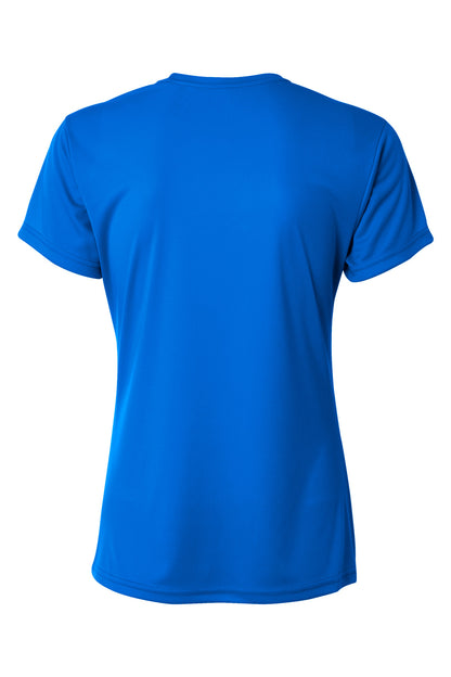 A4 Women's Cooling Performance Short Sleeve Tee - Royal - flat back