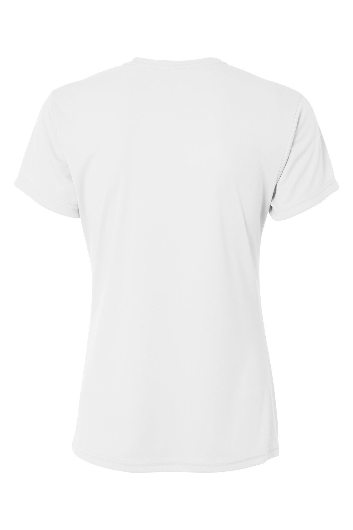 A4 Women's Cooling Performance Short Sleeve Tee - White - flat back