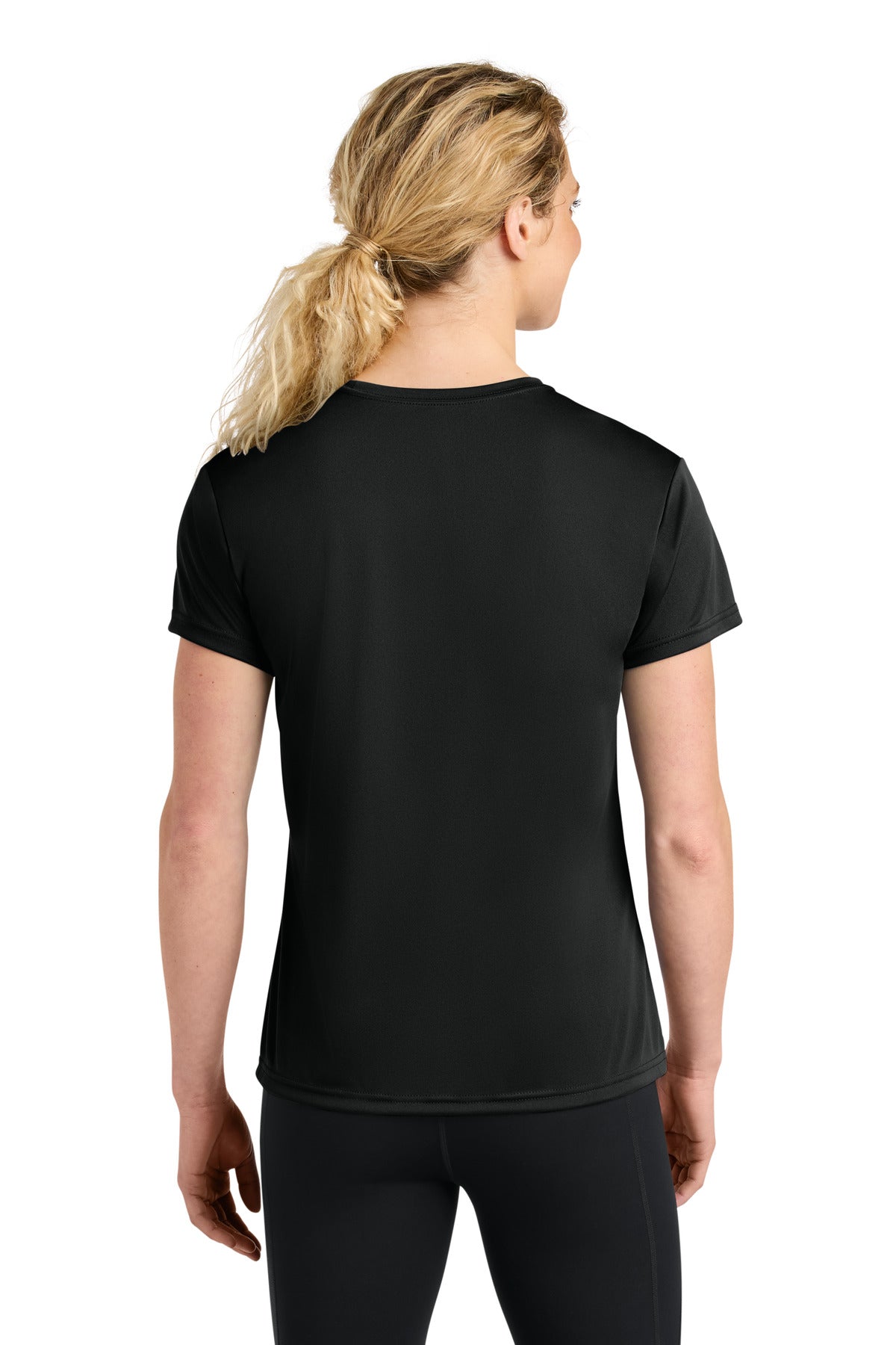 A4 Women's Cooling Performance Short Sleeve Tee - Black - back