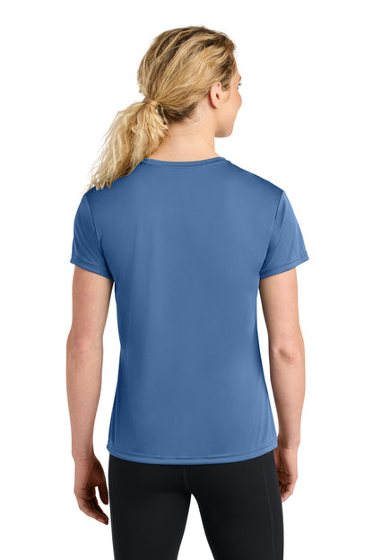 A4 Women's Cooling Performance Short Sleeve Tee - Light Blue - back