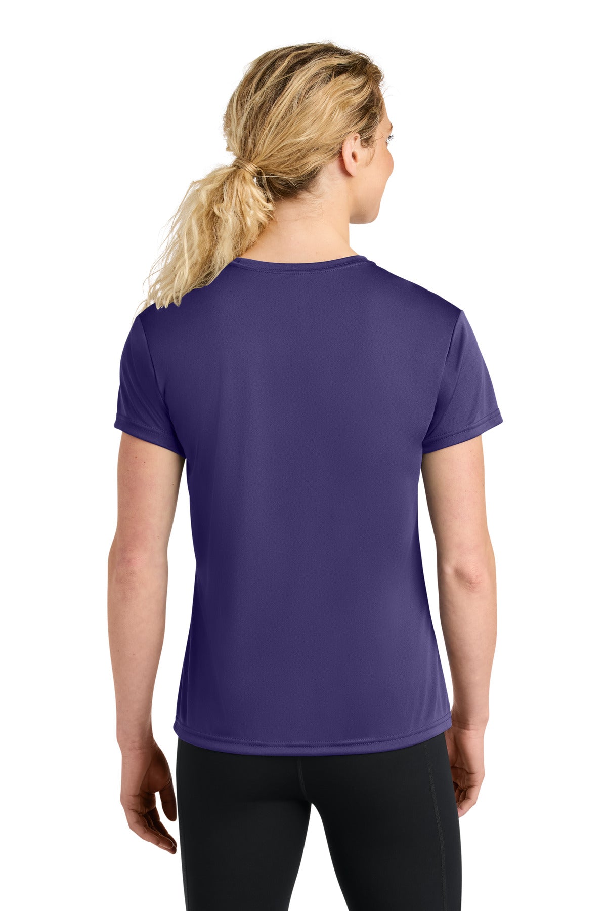 A4 Women's Cooling Performance Short Sleeve Tee - Purple - back