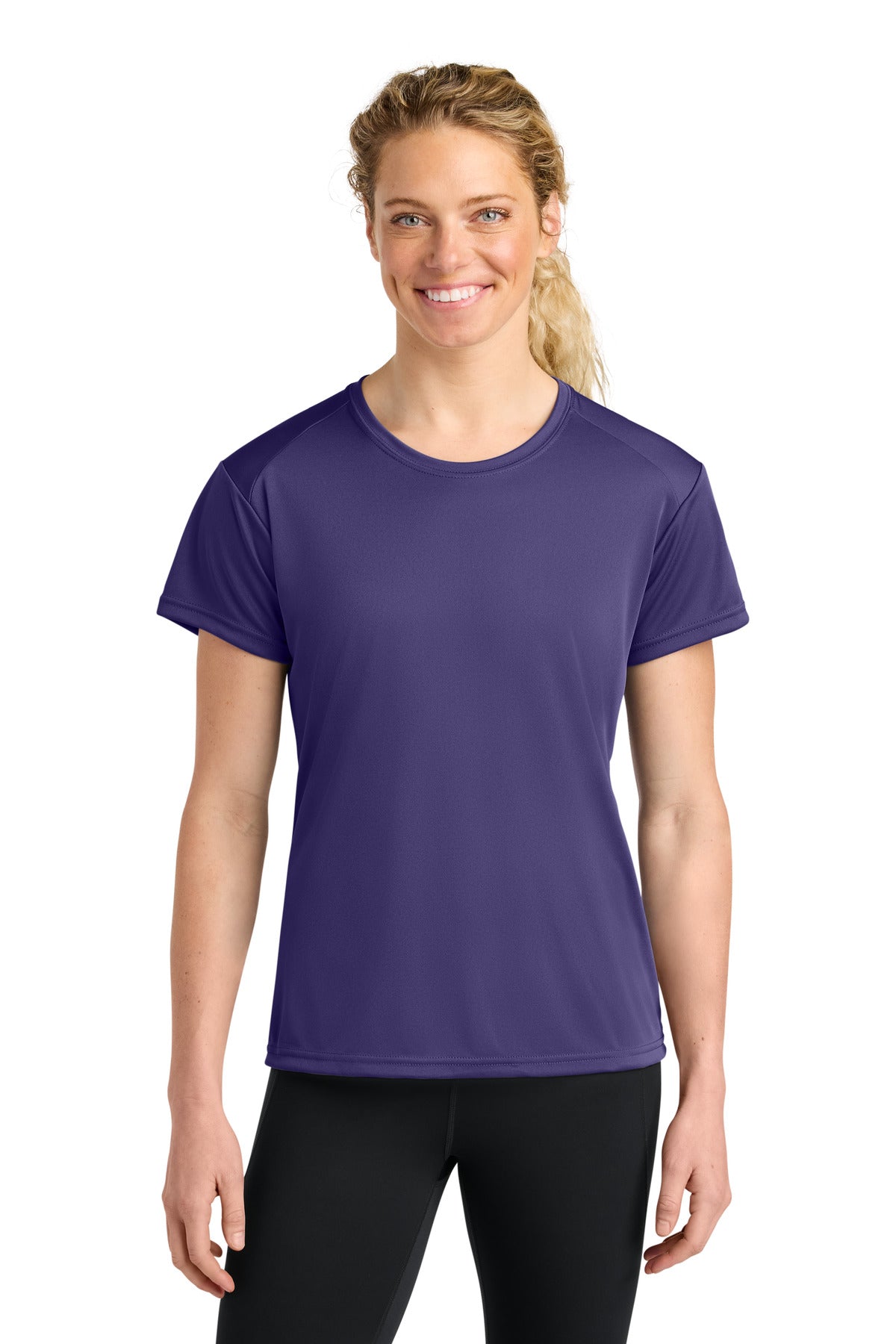 A4 Women's Cooling Performance Short Sleeve Tee - Purple - front