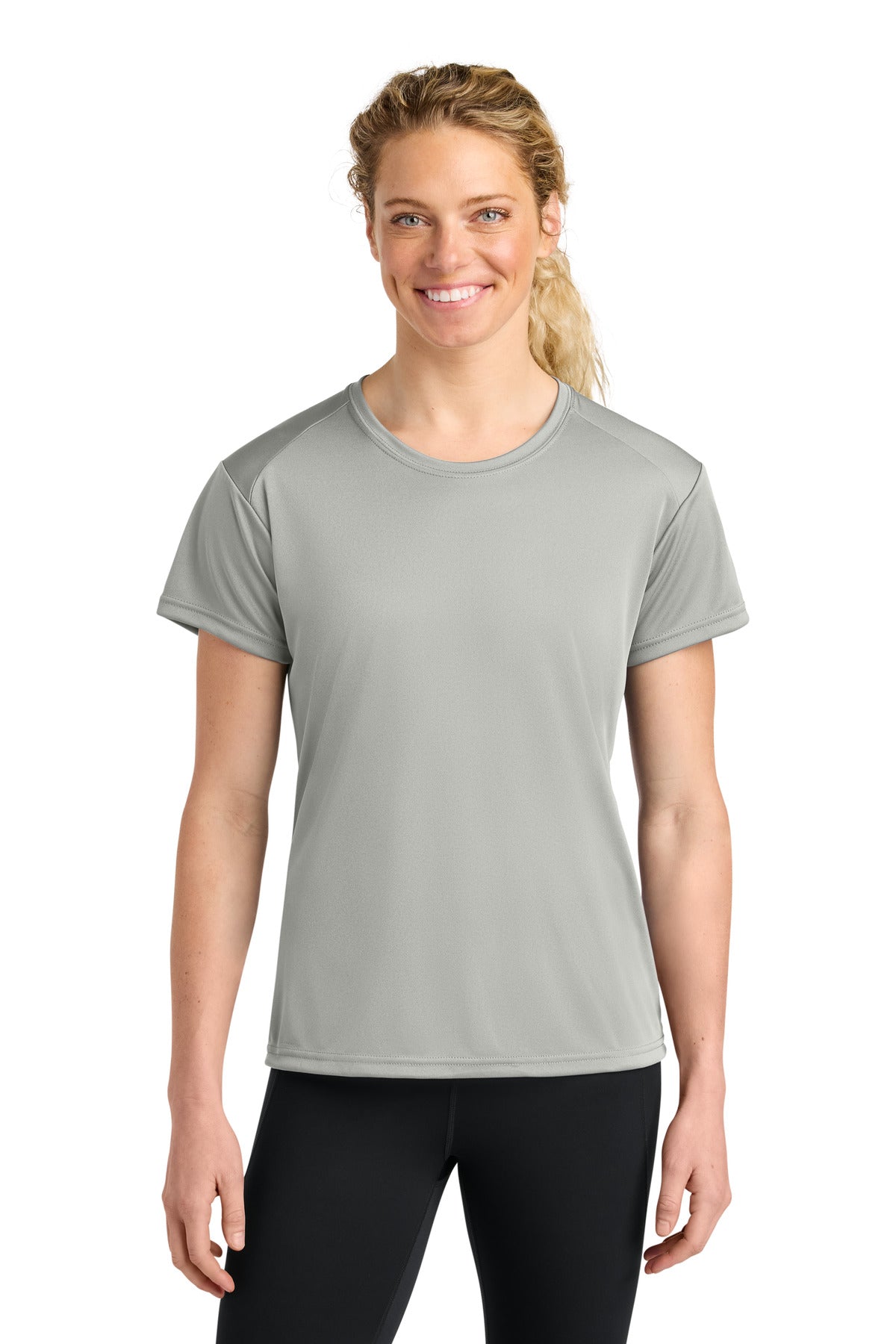A4 Women's Cooling Performance Short Sleeve Tee - Silver - front