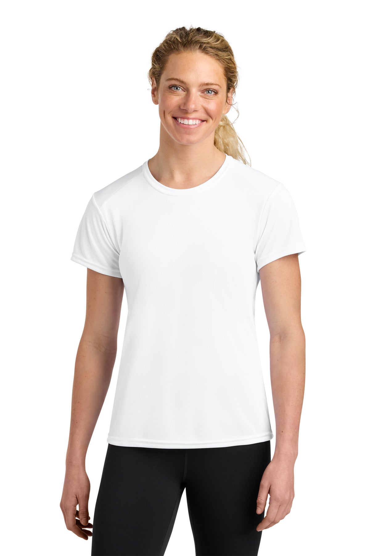 A4 Women's Cooling Performance Short Sleeve Tee - White - front