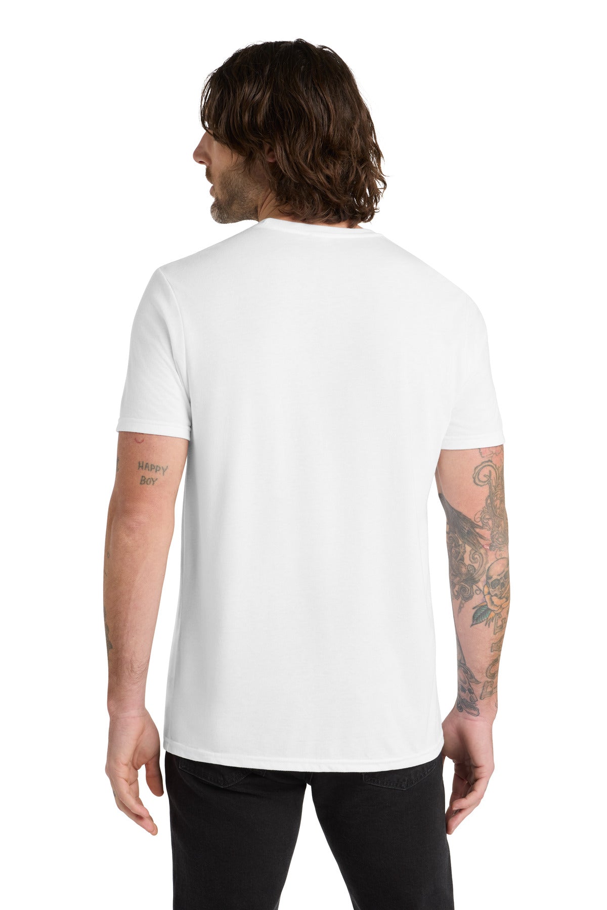 Allmade Unisex Tri-Blend Tee - Bright White - back