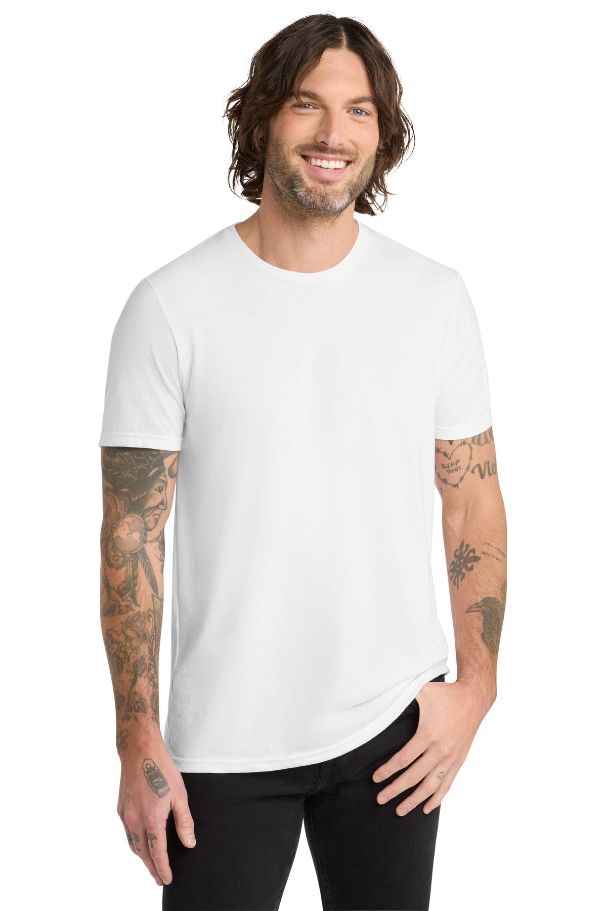 Allmade Unisex Tri-Blend Tee - Bright White - front