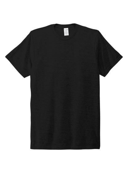 Allmade Unisex Tri-Blend Tee - Deep Black - flat front