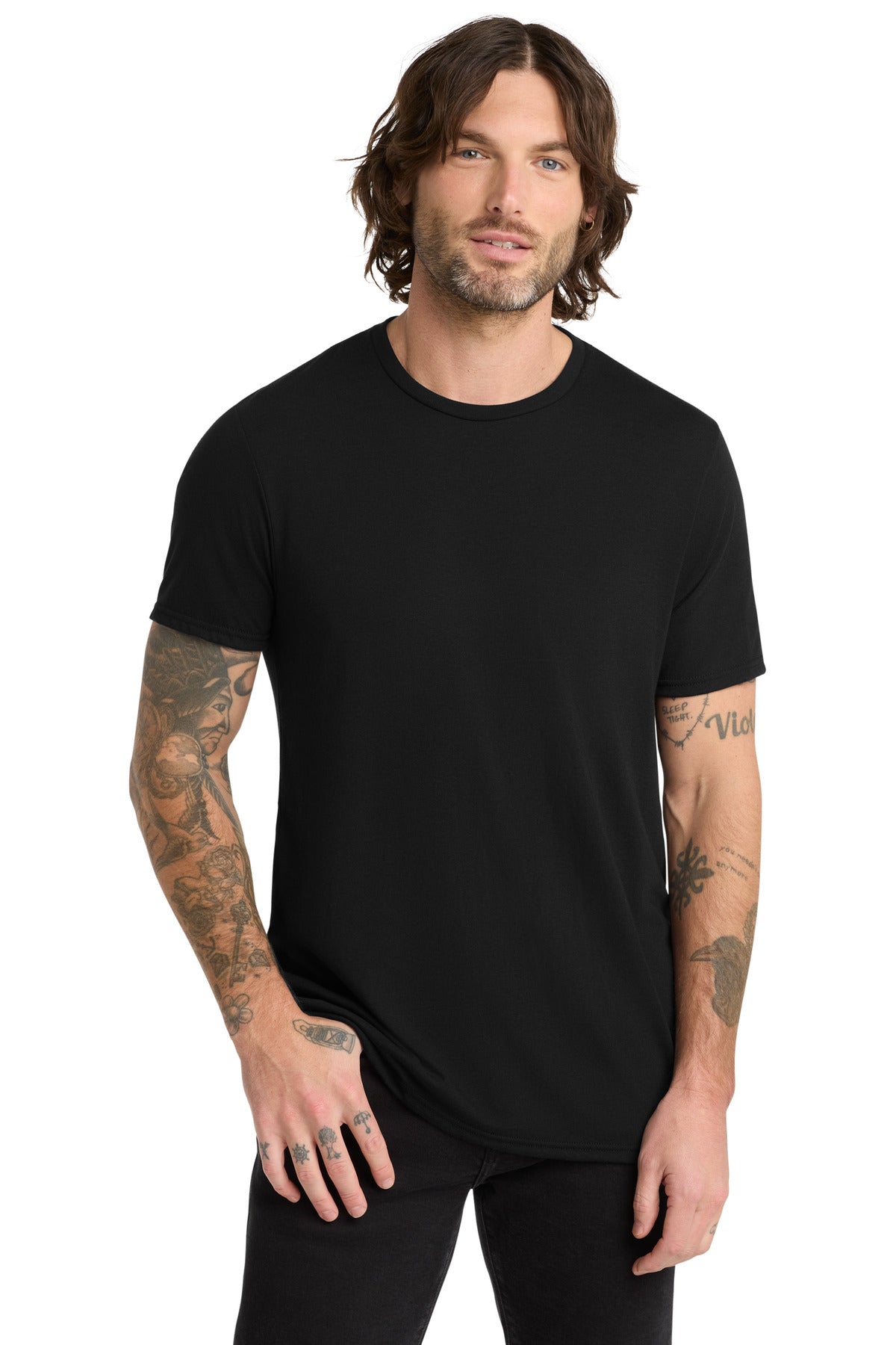 Allmade Unisex Tri-Blend Tee - Deep Black - front