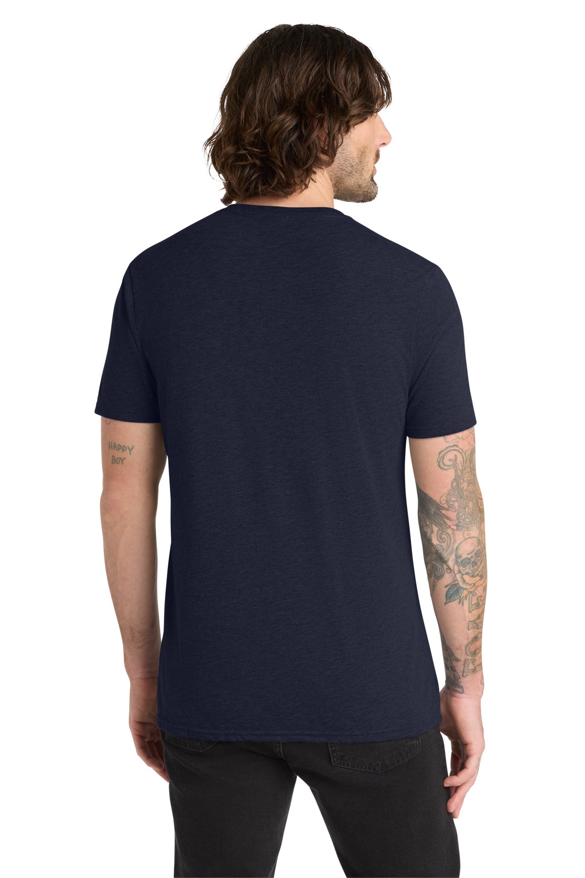 Allmade Unisex Tri-Blend Tee - Night Sky Navy - back