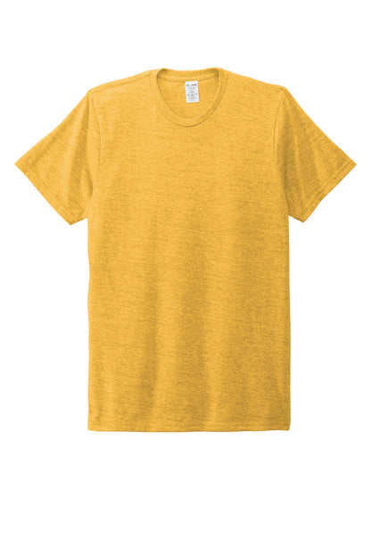 Allmade Unisex Tri-Blend Tee - Suncatcher Gold - flat front
