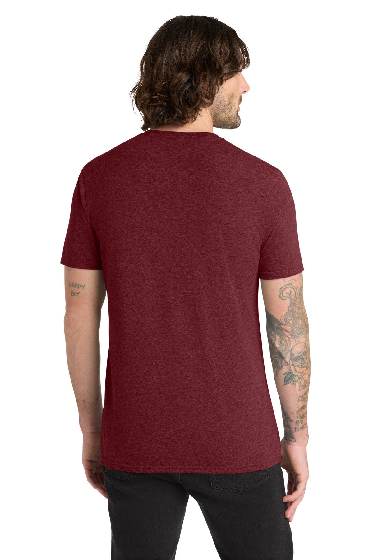 Allmade Unisex Tri-Blend Tee - Vino Red - back