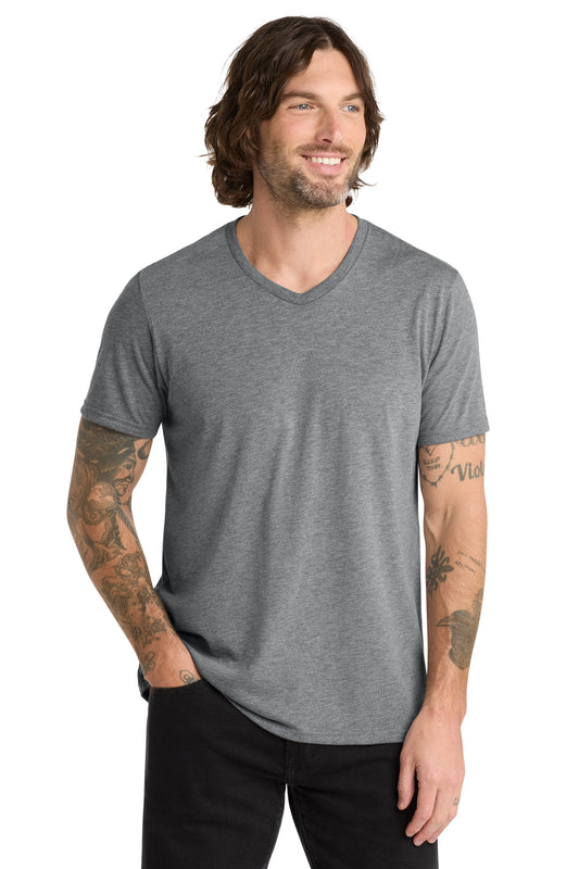 Allmade Unisex Tri-Blend V-Neck Tee - Aluminum Grey - front