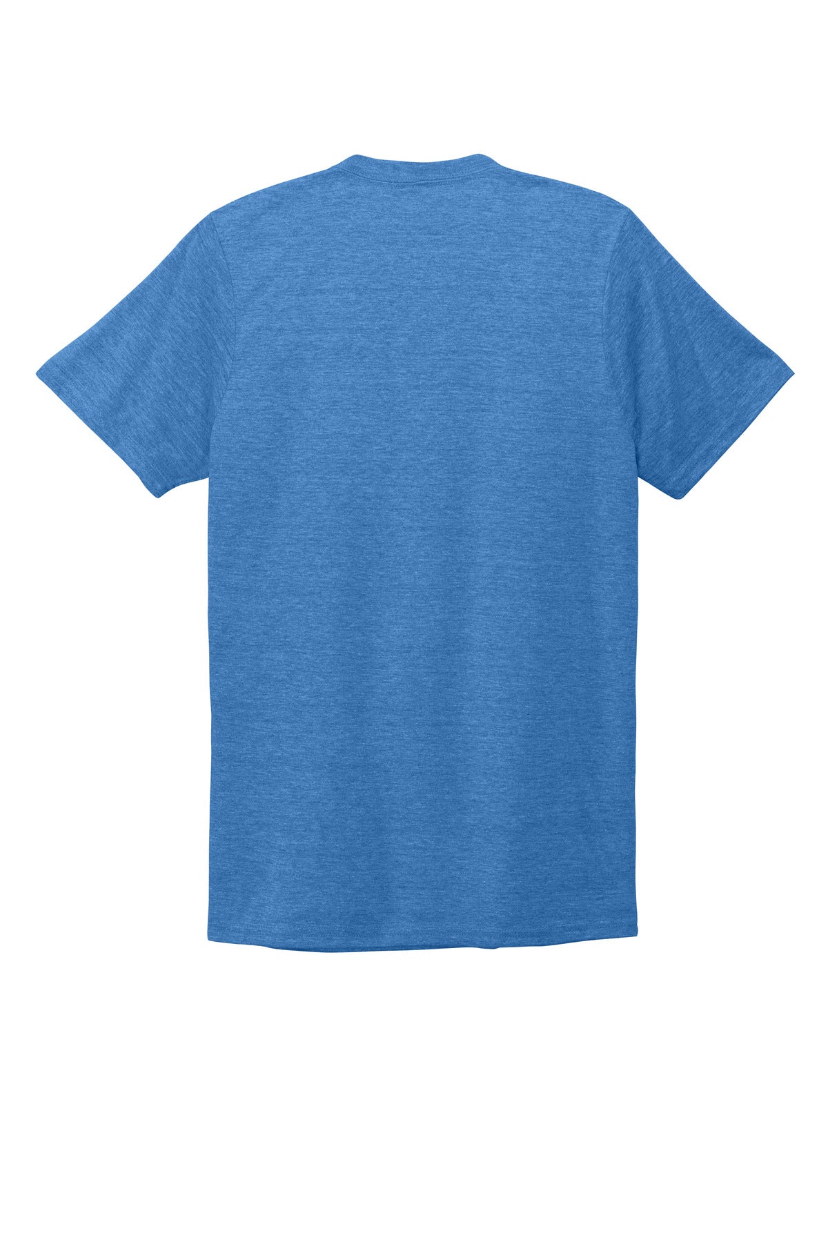 Allmade Unisex Tri-Blend V-Neck Tee - Azure Blue - flat back