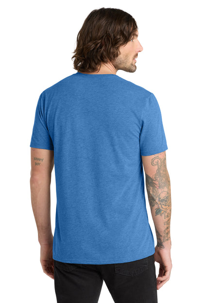 Allmade Unisex Tri-Blend V-Neck Tee - Azure Blue - back
