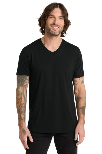 Allmade Unisex Tri-Blend V-Neck Tee - Deep Black - front