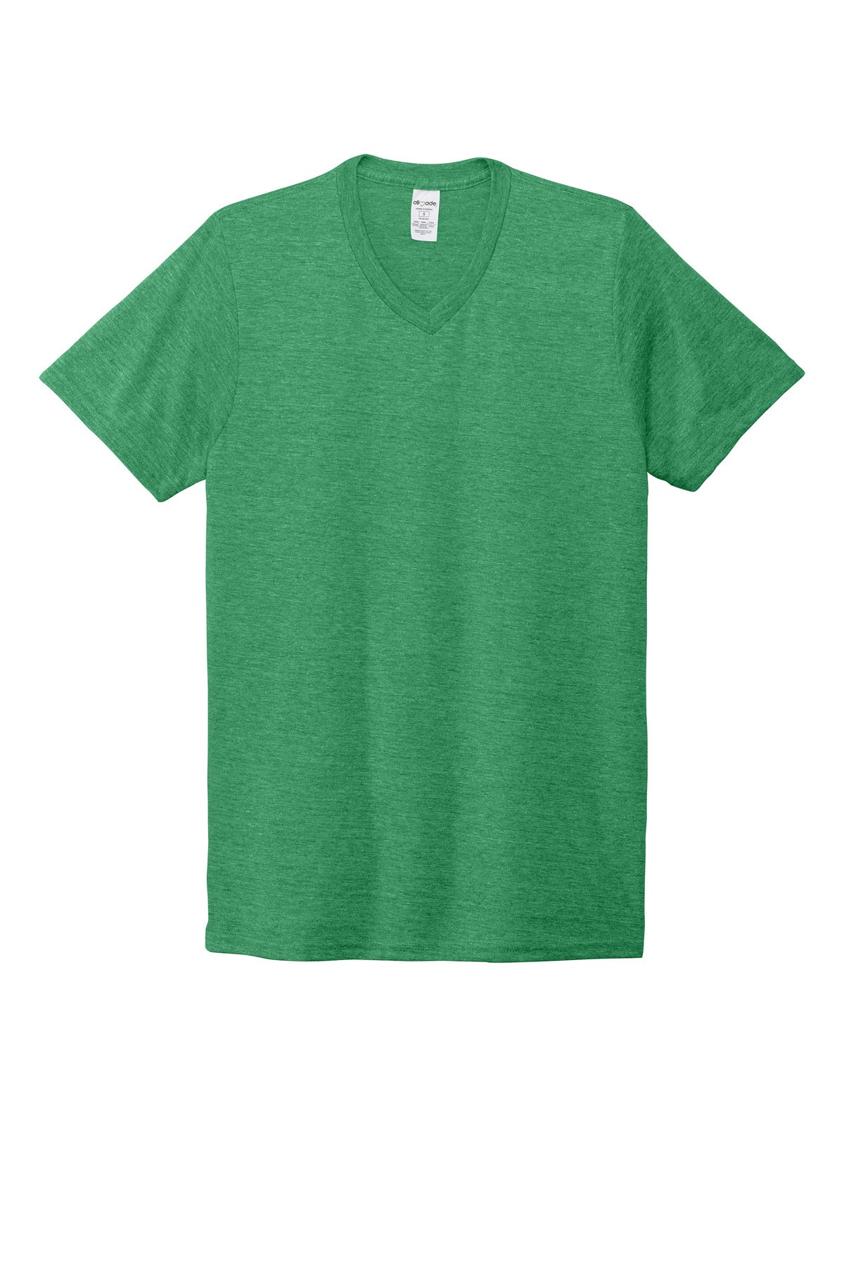 Allmade Unisex Tri-Blend V-Neck Tee - Enviro Green - flat front