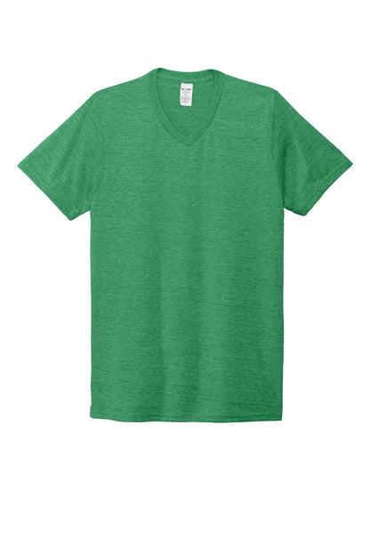 Allmade Unisex Tri-Blend V-Neck Tee - Enviro Green - flat front