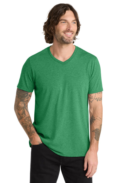 Allmade Unisex Tri-Blend V-Neck Tee - Enviro Green - front