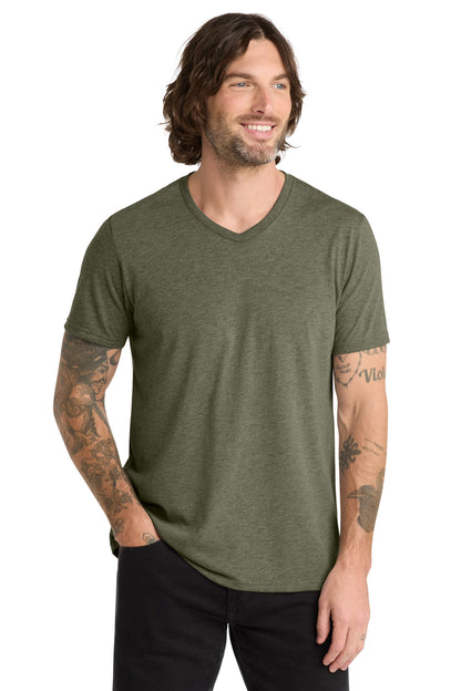 Allmade Unisex Tri-Blend V-Neck Tee - Olive You Green - front