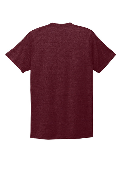 Allmade Unisex Tri-Blend V-Neck Tee - Vino Red - flat back