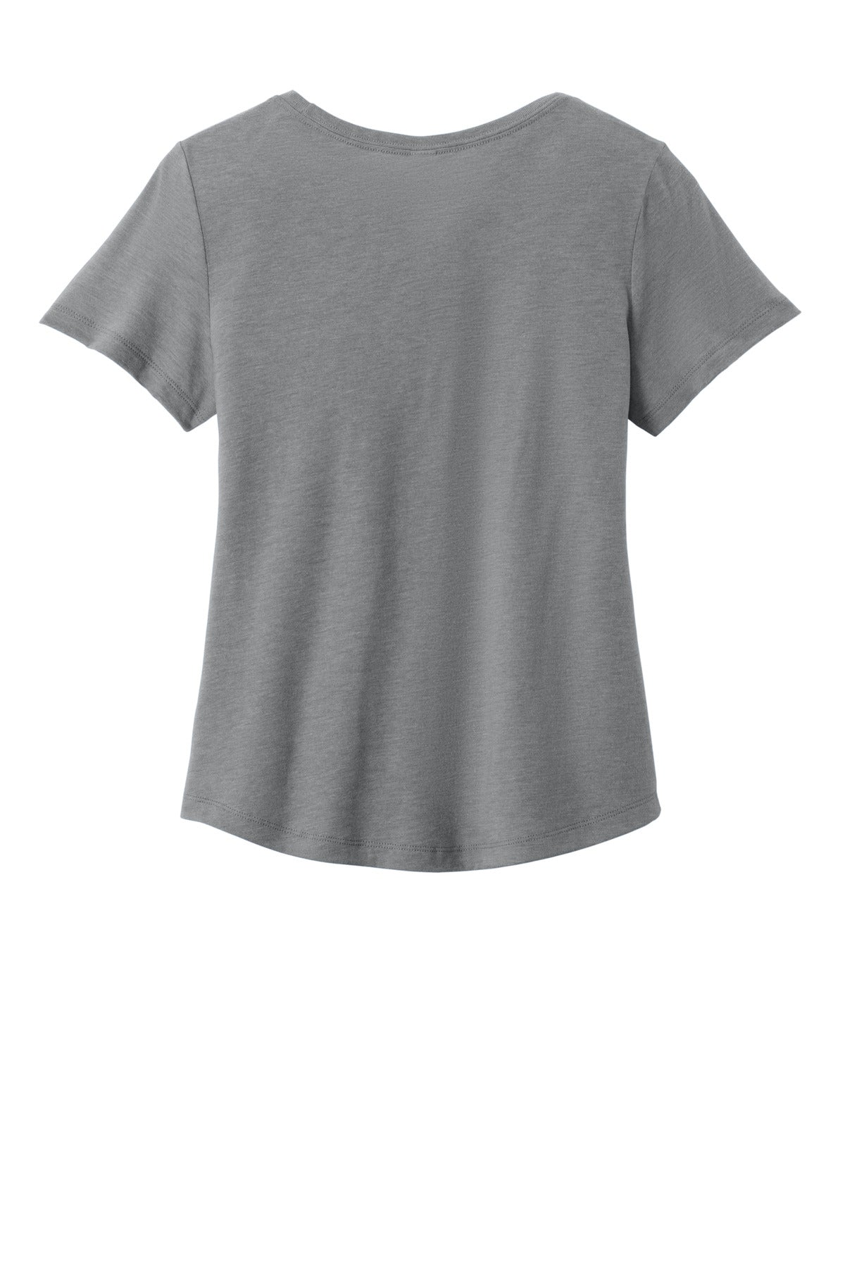 Allmade Women's Relaxed Tri-Blend Scoop Neck Tee - Aluminum Grey - flat back
