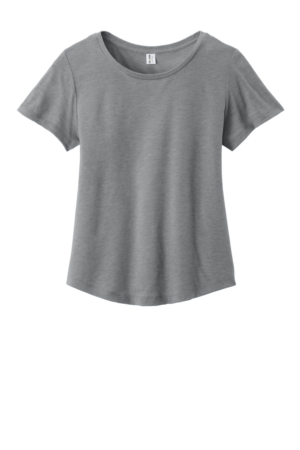 Allmade Women's Relaxed Tri-Blend Scoop Neck Tee - Aluminum Grey - flat front