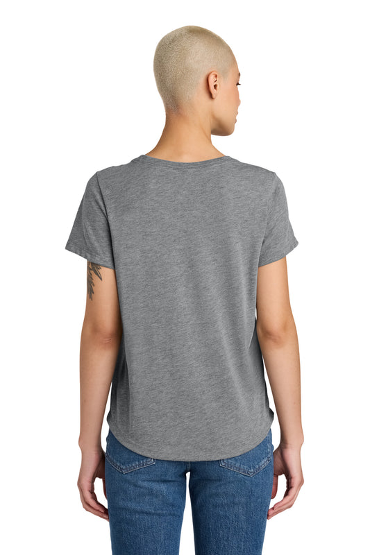 Allmade Women's Relaxed Tri-Blend Scoop Neck Tee - Aluminum Grey - back