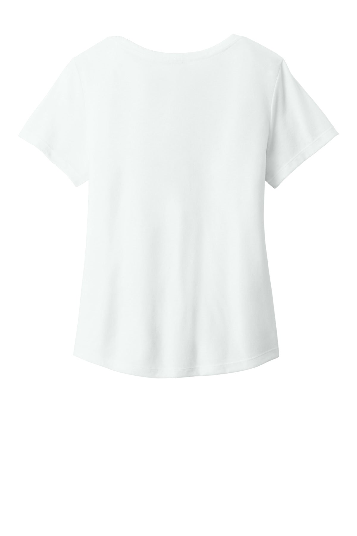 Allmade Women's Relaxed Tri-Blend Scoop Neck Tee - Fairly White - flat back