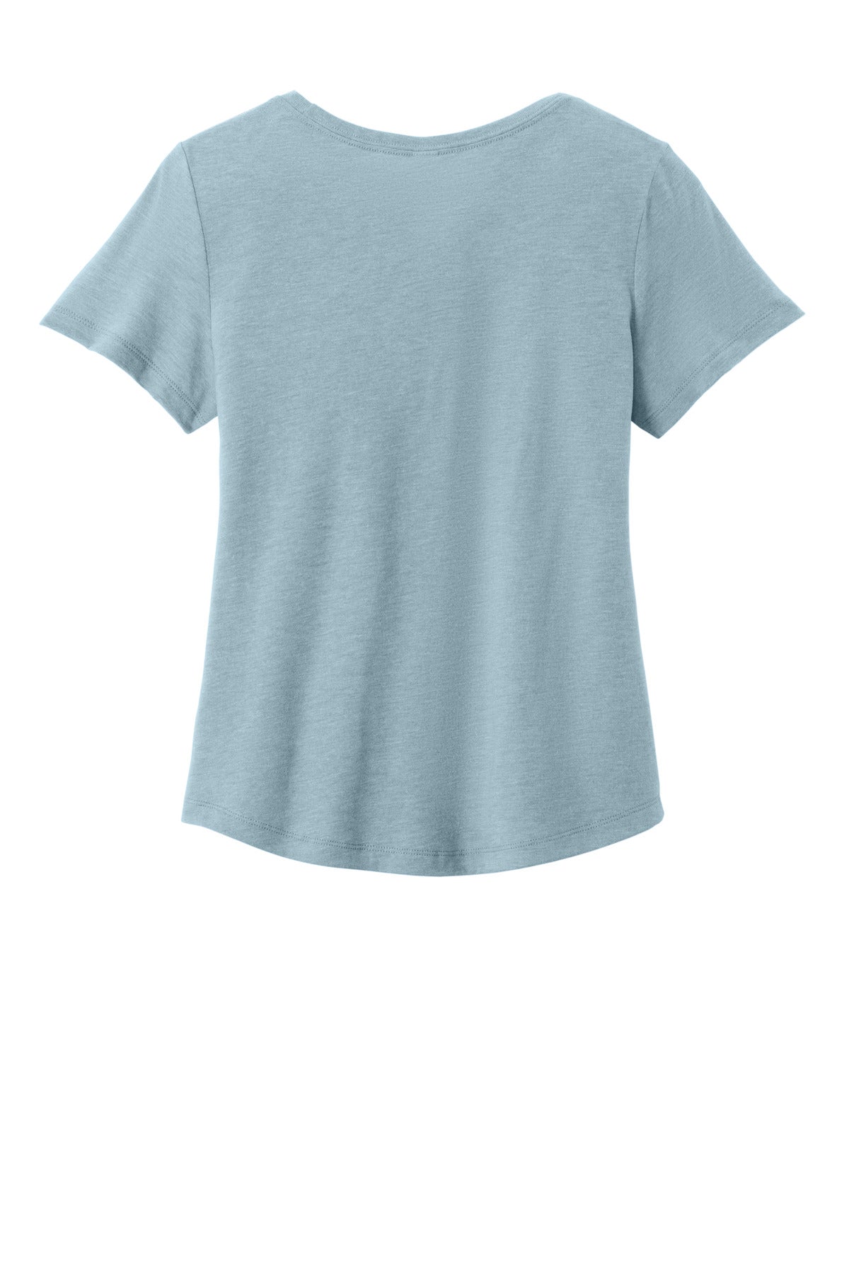 Allmade Women's Relaxed Tri-Blend Scoop Neck Tee - I Like You Blue - flat back