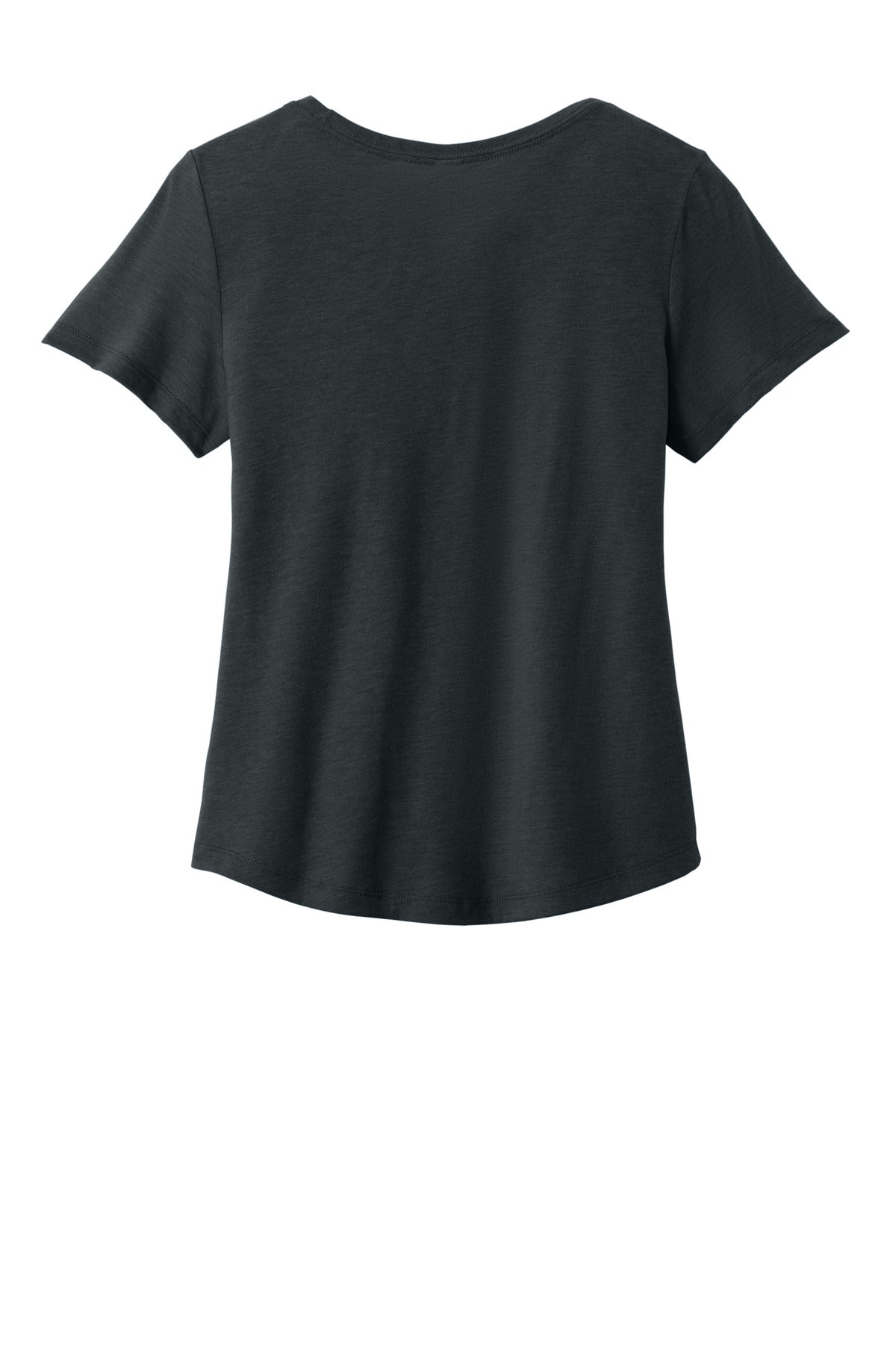 Allmade Women's Relaxed Tri-Blend Scoop Neck Tee - Space Black - flat back