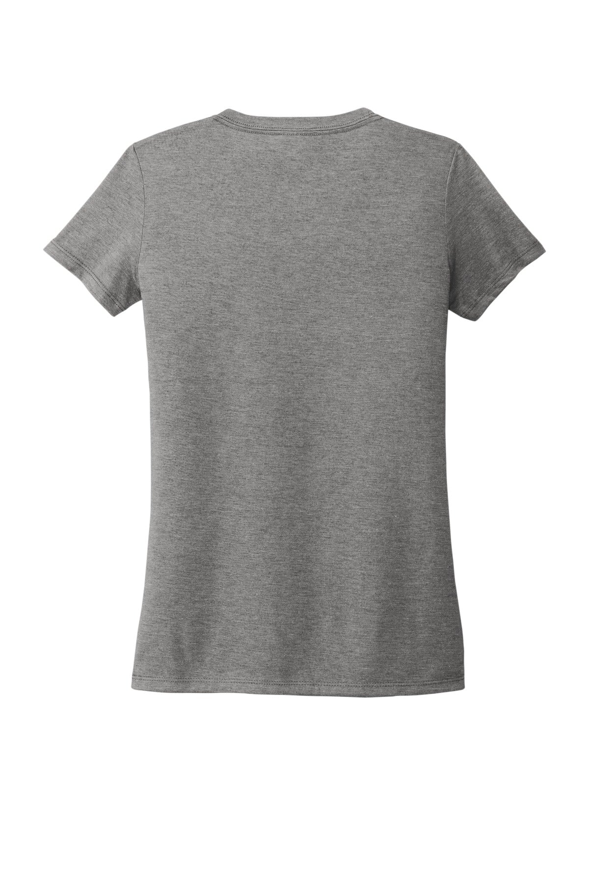 Allmade Women's Tri-Blend V-Neck Tee - Aluminum Grey - flat back