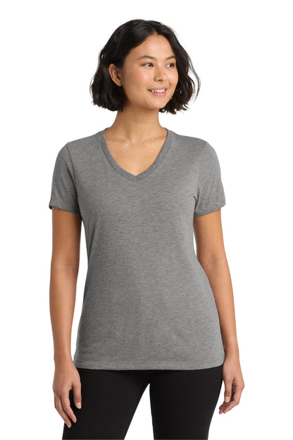 Allmade Women's Tri-Blend V-Neck Tee - Aluminum Grey - front