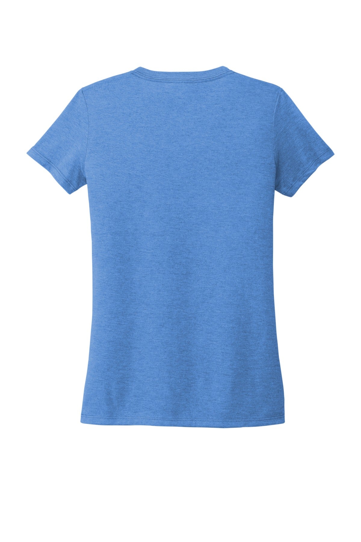 Allmade Women's Tri-Blend V-Neck Tee - Azure Blue - flat back