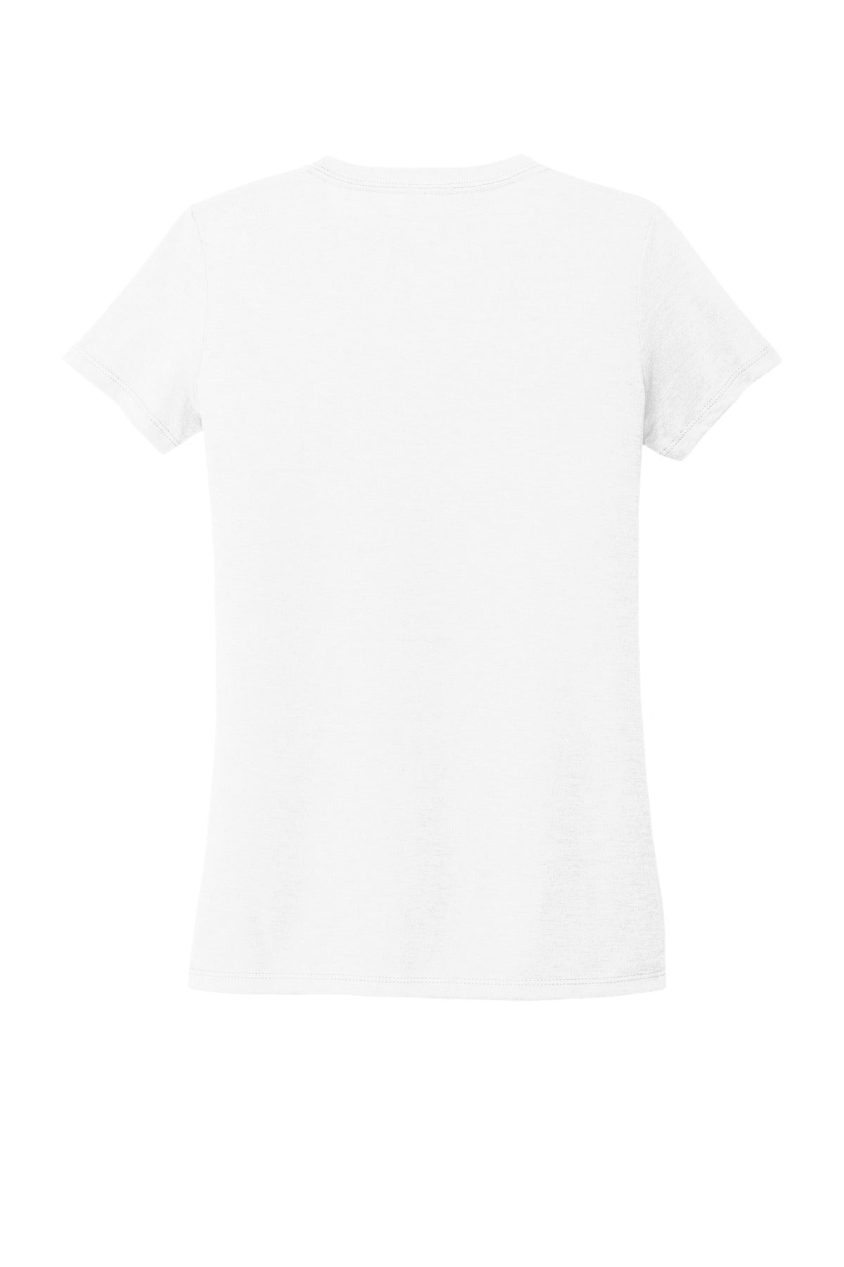 Allmade Women's Tri-Blend V-Neck Tee - Bright White - flat back