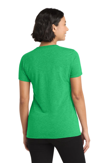 Allmade Women's Tri-Blend V-Neck Tee - Enviro Green - back