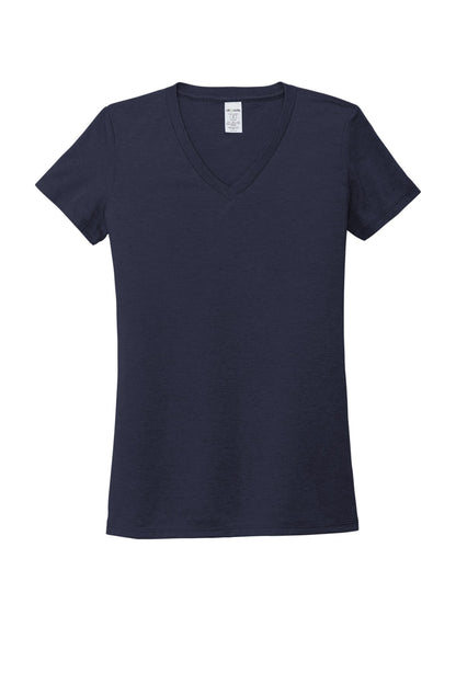 Allmade Women's Tri-Blend V-Neck Tee - Night Sky Navy - flat front