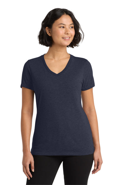 Allmade Women's Tri-Blend V-Neck Tee - Night Sky Navy - front