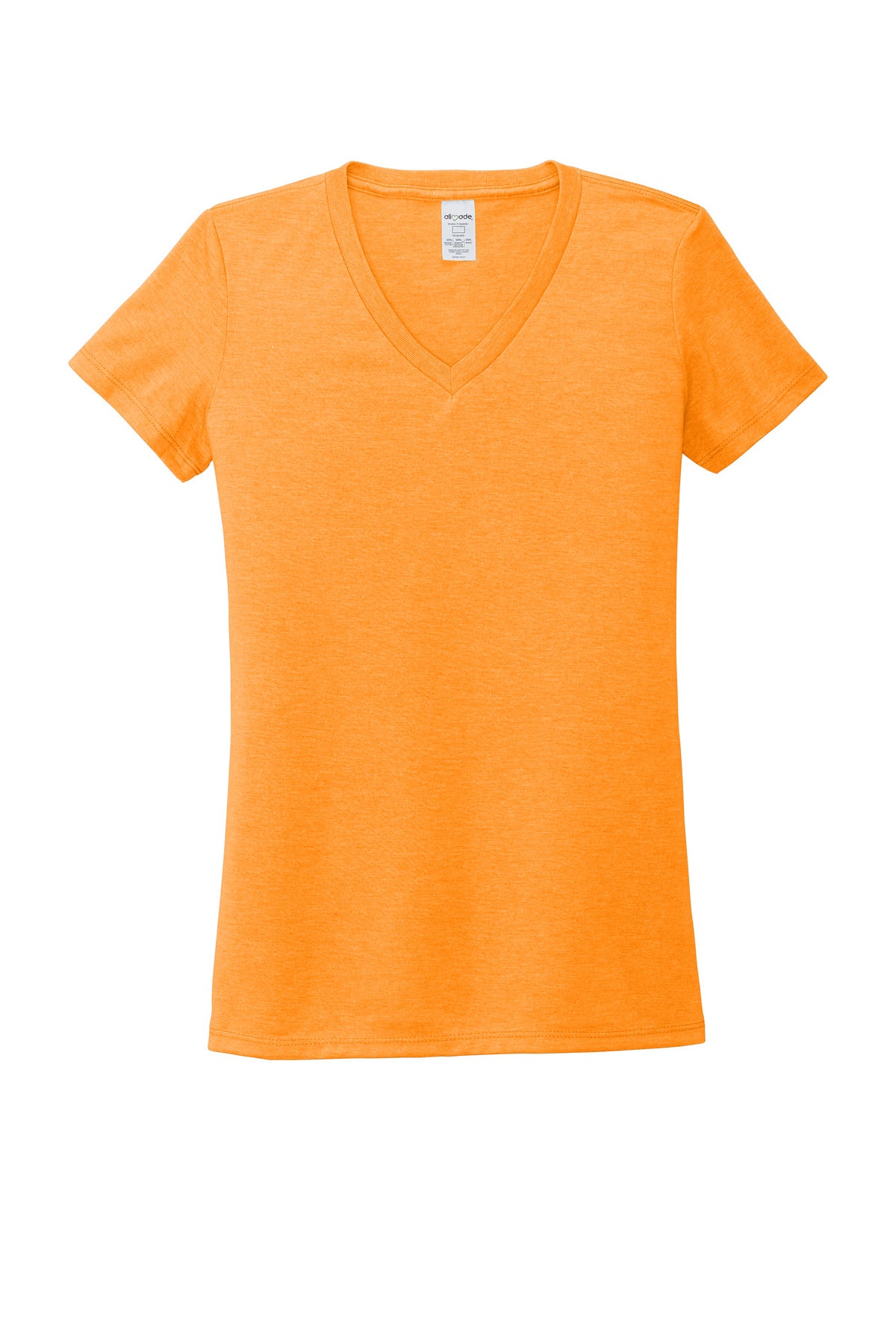 Allmade Women's Tri-Blend V-Neck Tee - Orange You Fancy - flat front