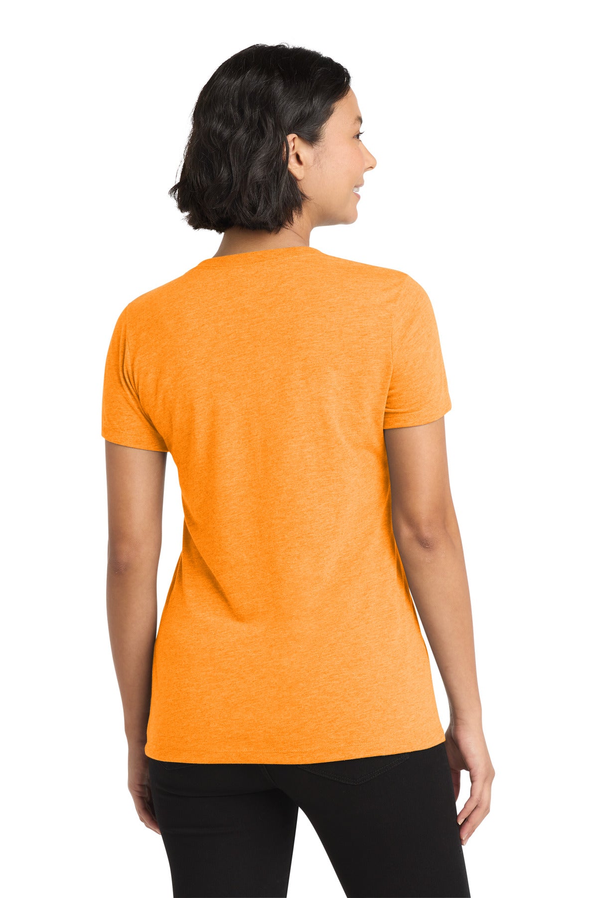 Allmade Women's Tri-Blend V-Neck Tee - Orange You Fancy - back