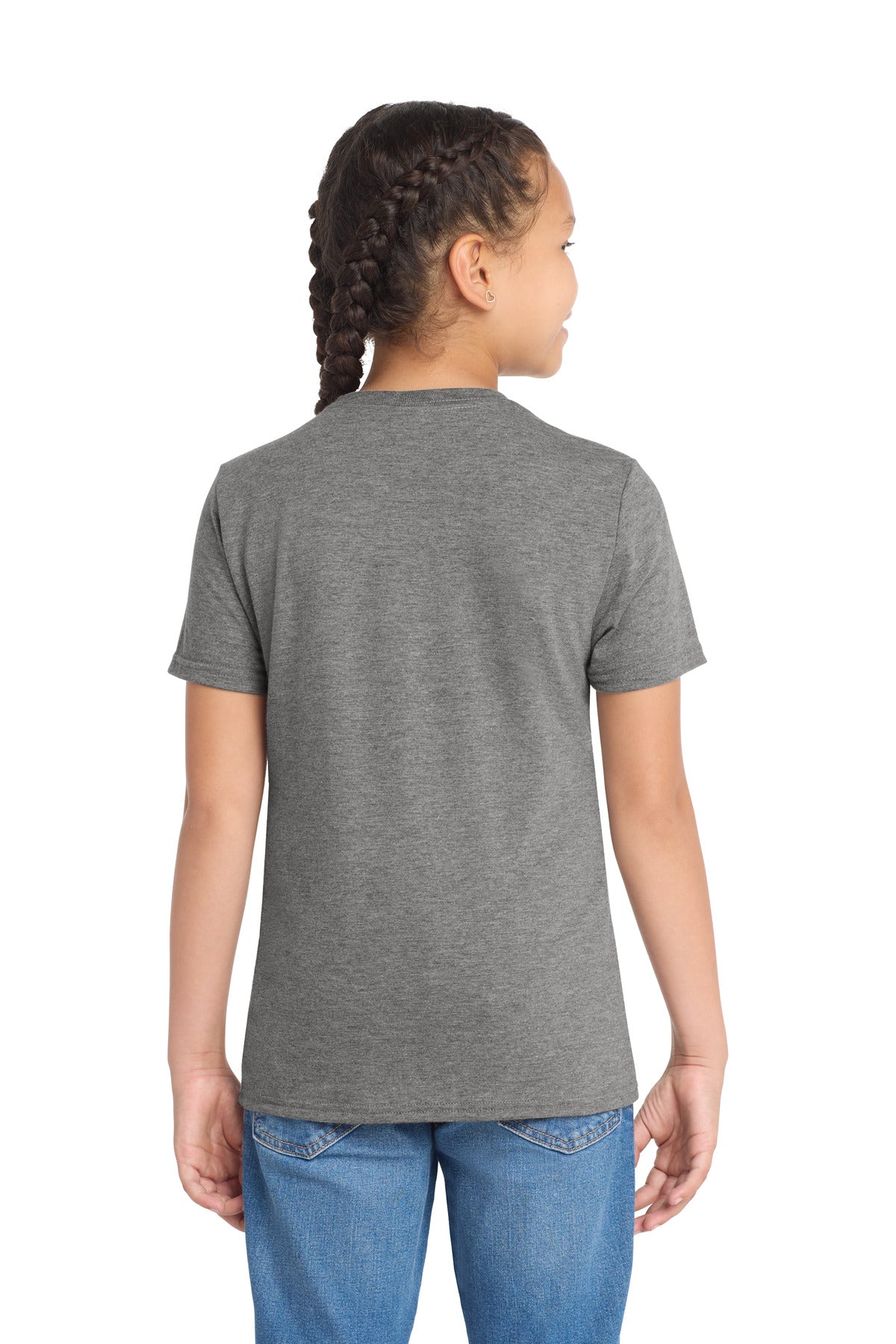Allmade Youth Tri-Blend Tee - Aluminum Grey - back