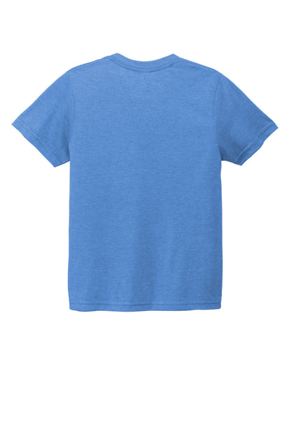 Allmade Youth Tri-Blend Tee - Azure Blue - flat back