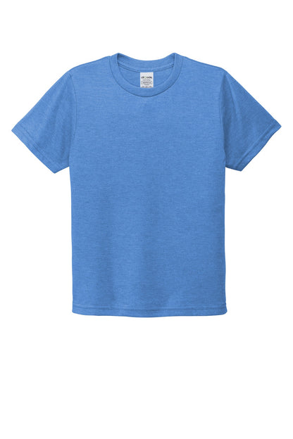 Allmade Youth Tri-Blend Tee - Azure Blue - flat front